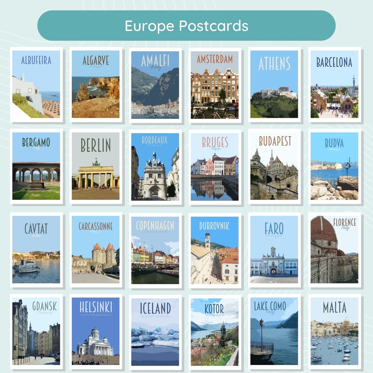 Travel Postcards Pack