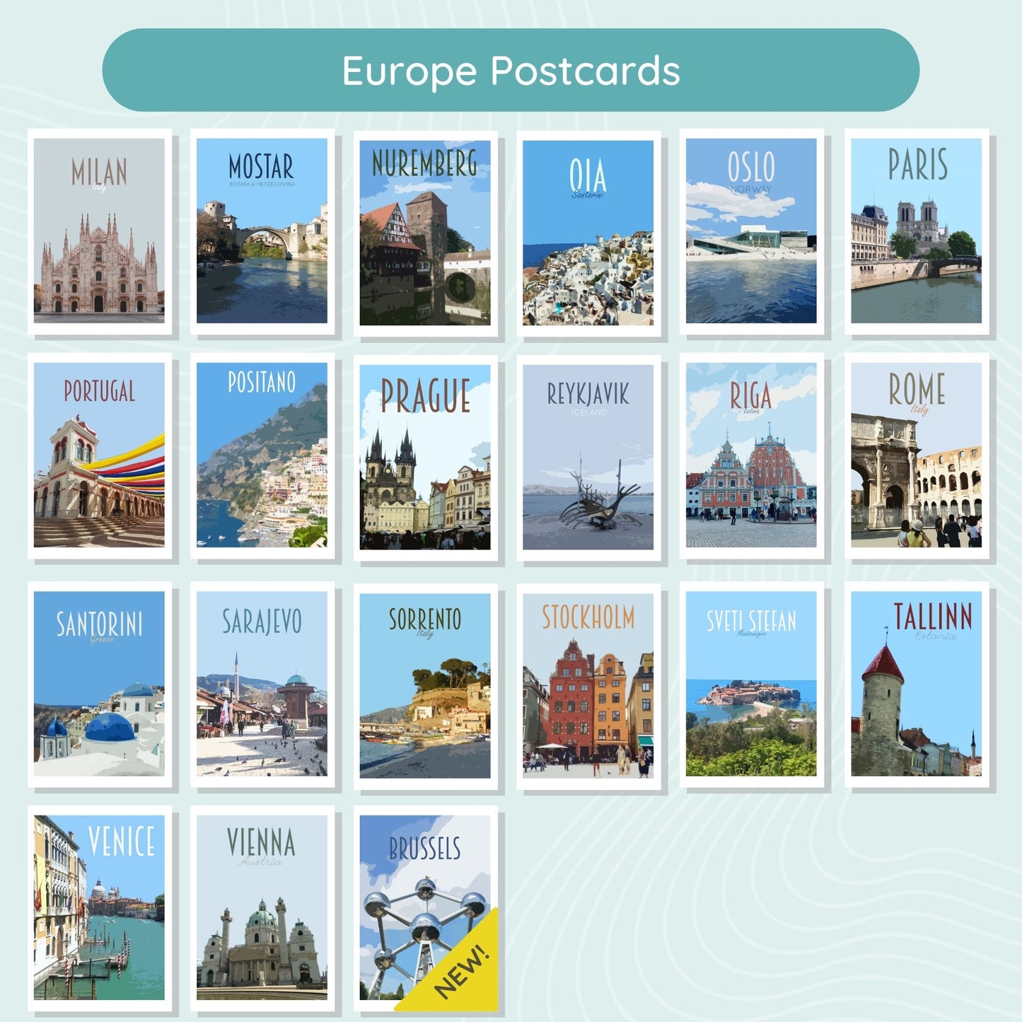 Travel Postcards Pack
