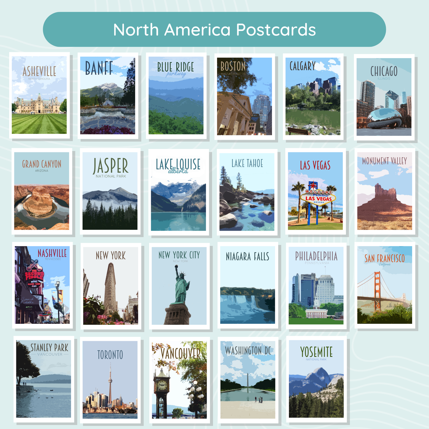 Travel Postcards Pack
