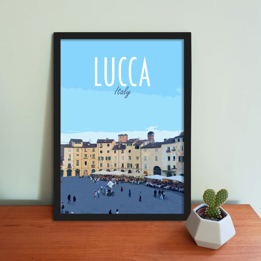 Lucca Travel Poster