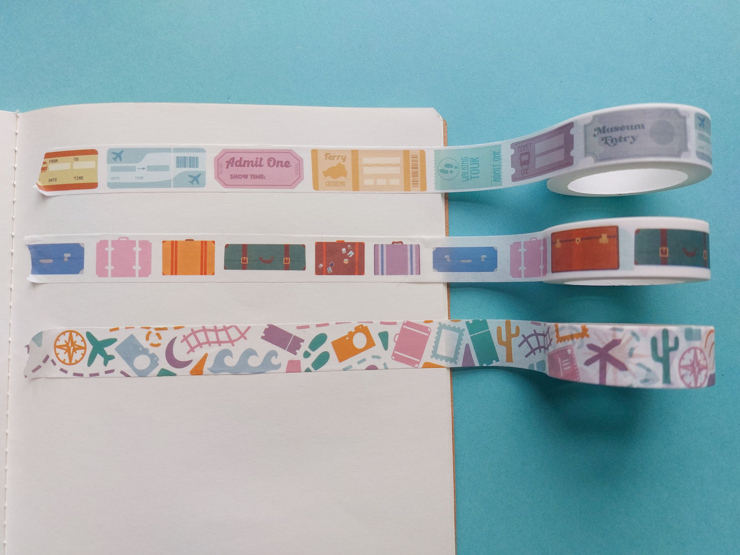 Pastel Travel Washi Tape (10 metres)