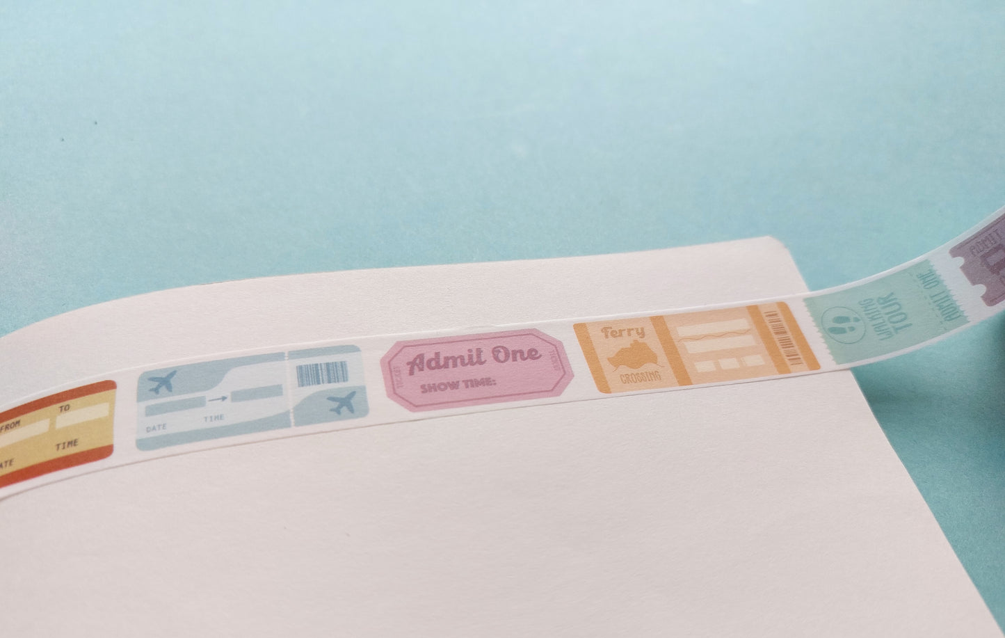 Travel Tickets Washi Tape (10 metres)