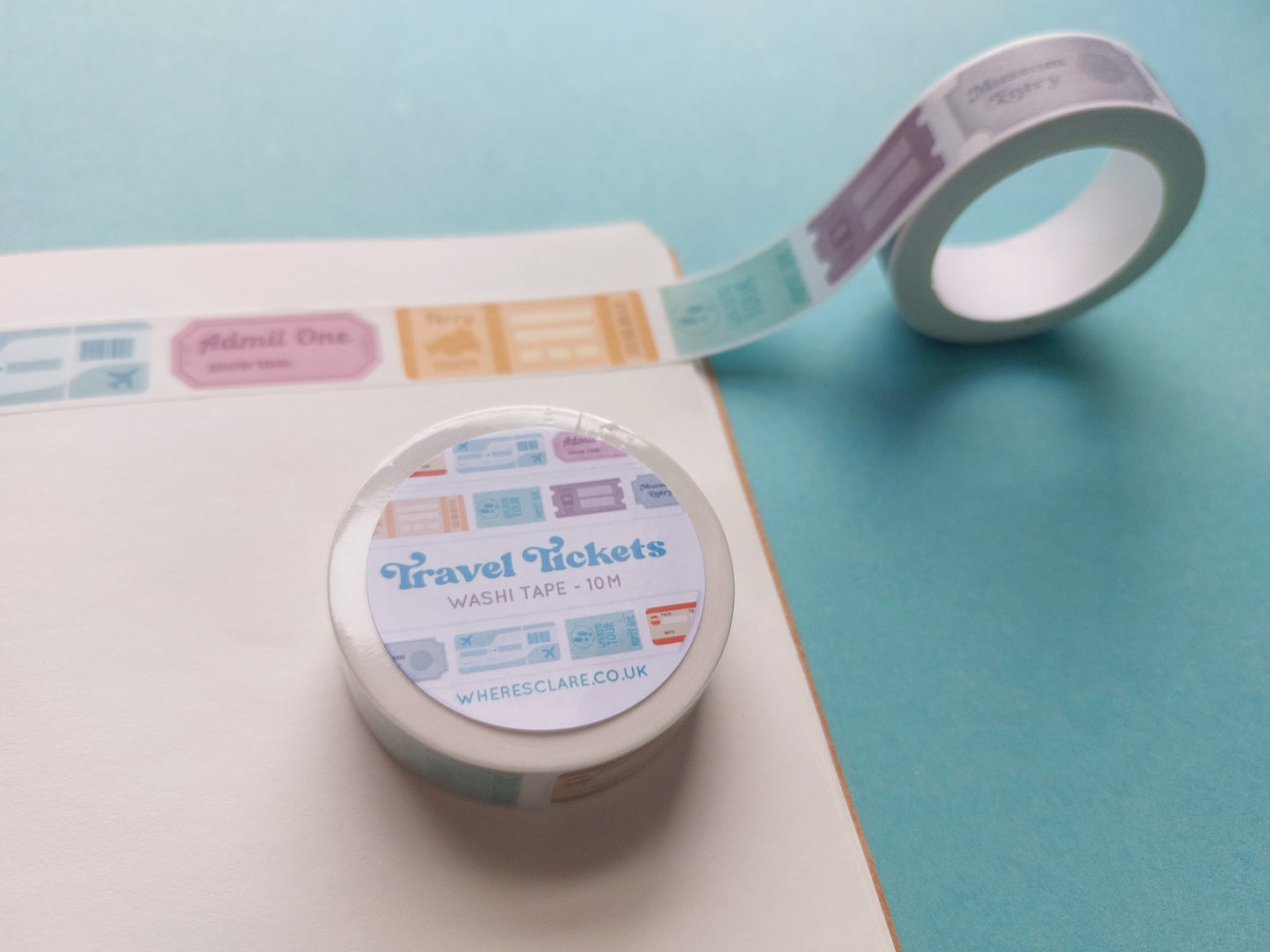 Travel Tickets Washi Tape (10 metres)