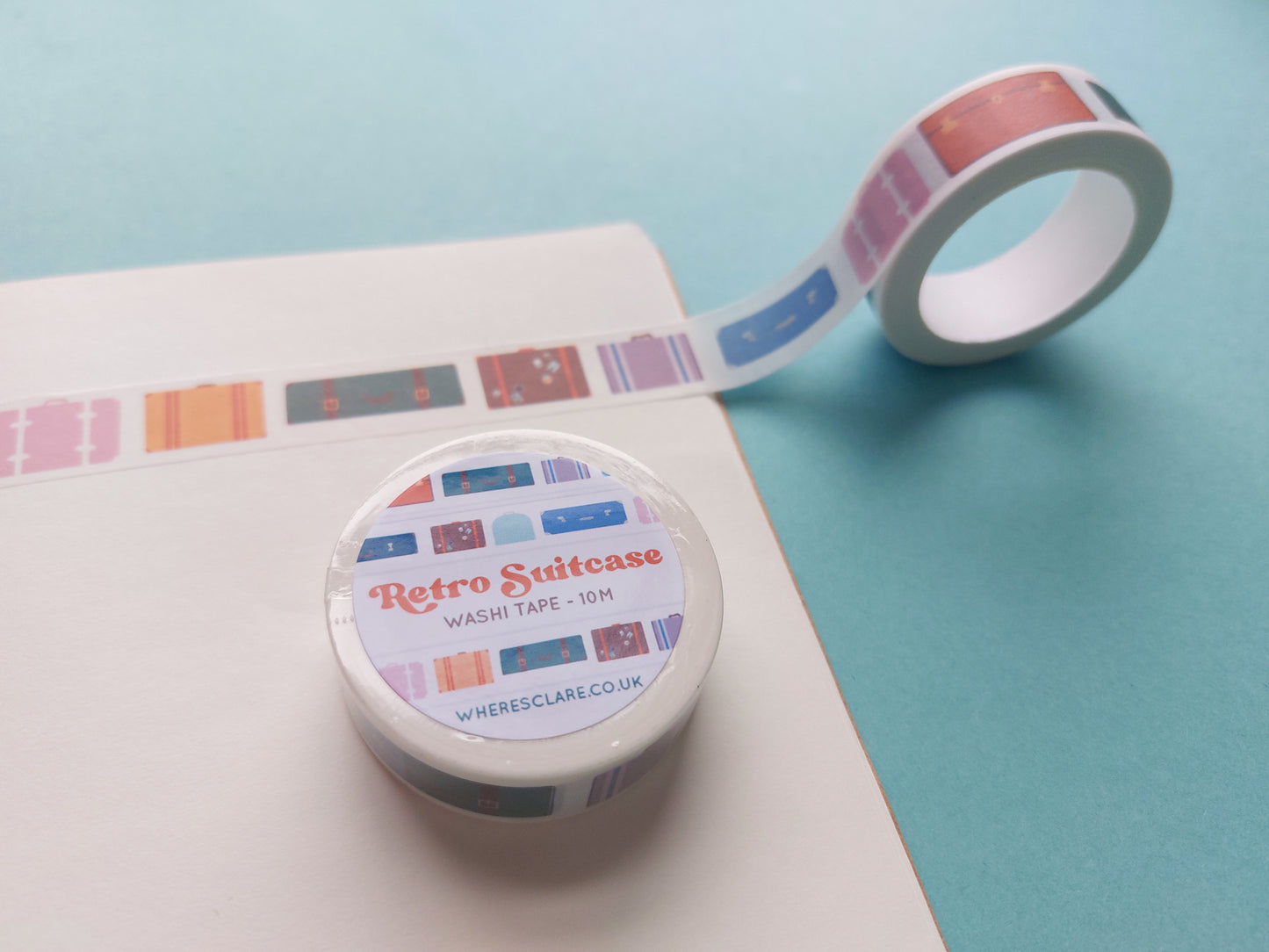 Retro Suitcase Washi Tape (10 metres)