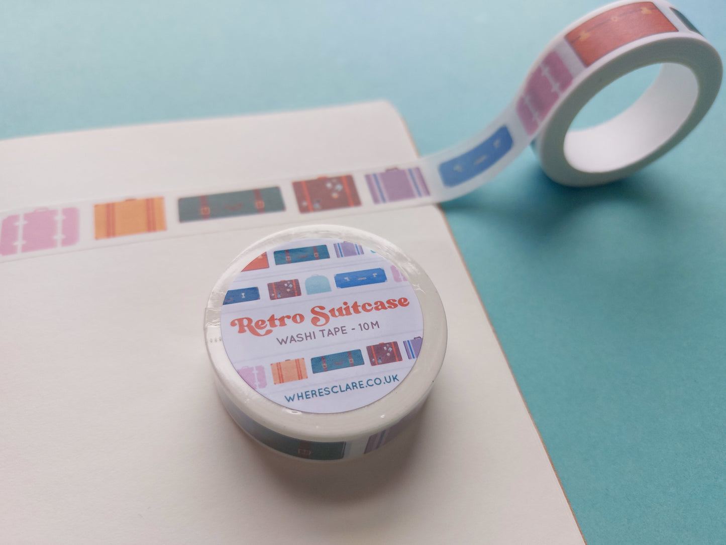 Retro Suitcase Washi Tape (10 metres)