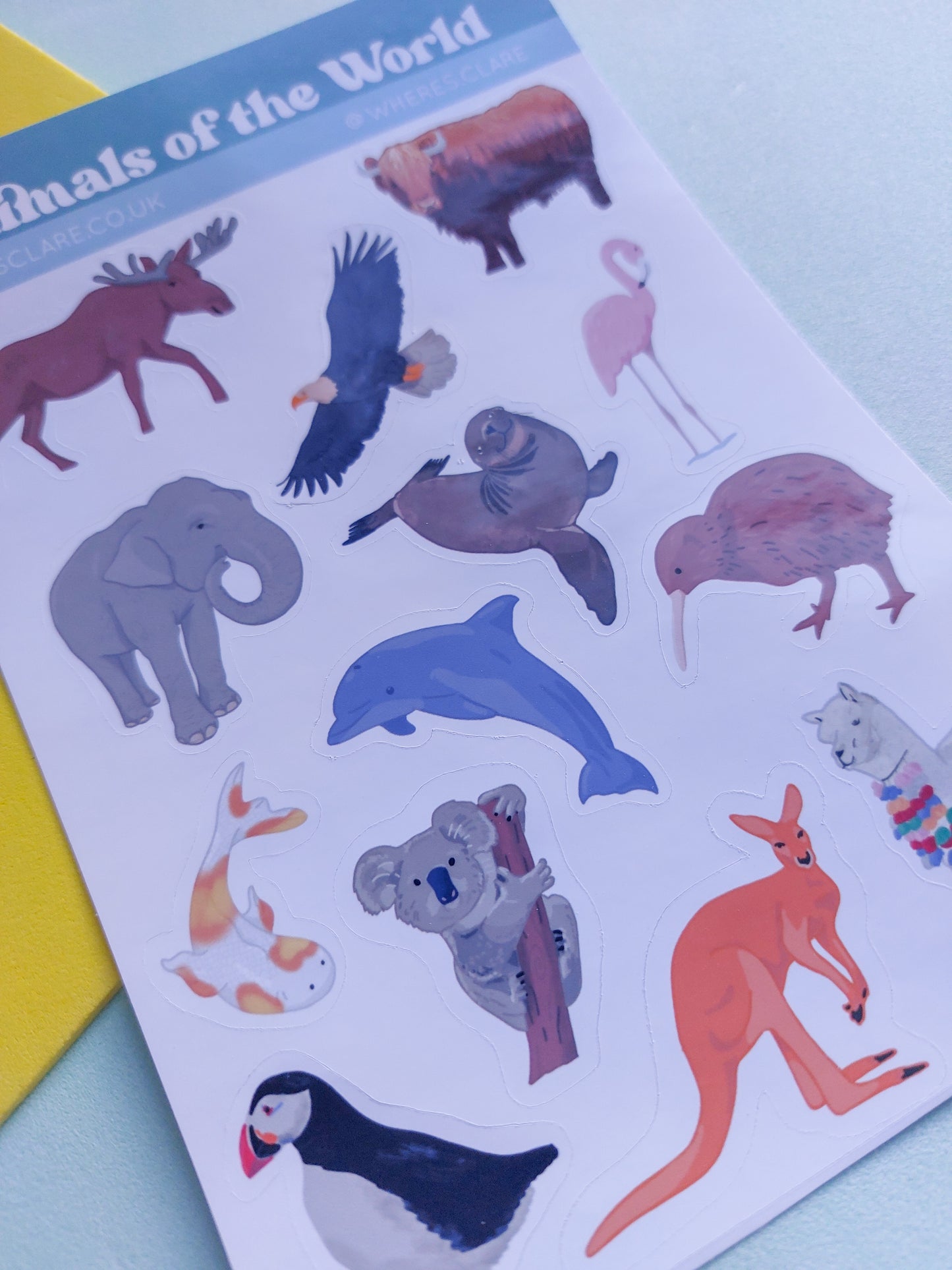 Animals of the World Sticker Sheet
