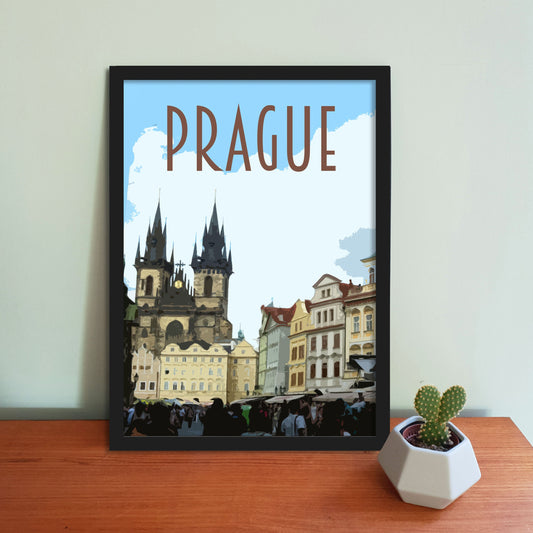 Prague Travel Poster
