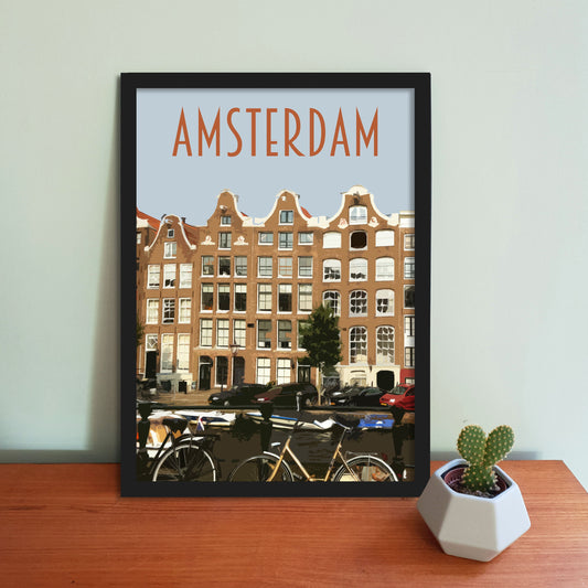 Amsterdam Travel Poster