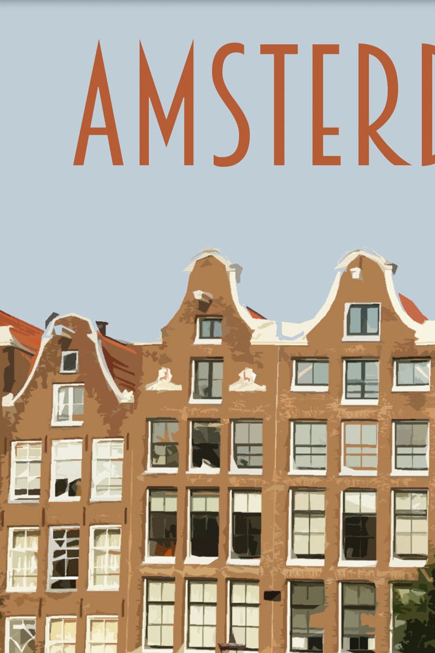 Amsterdam Travel Poster