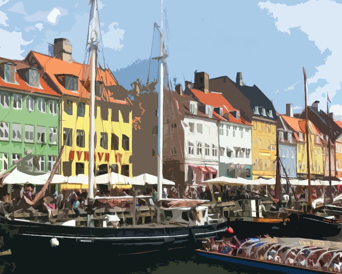 Copenhagen Travel Poster