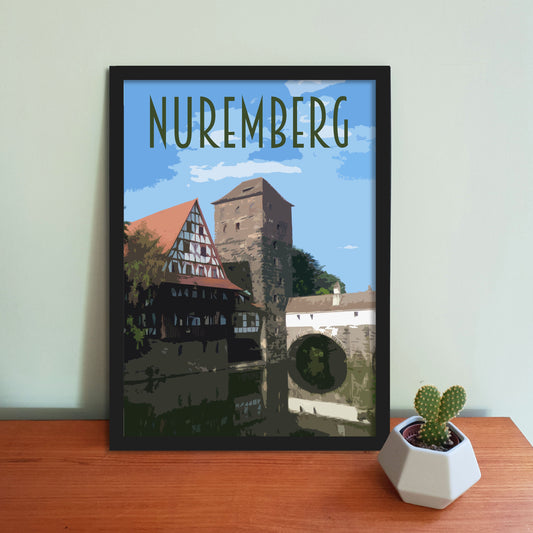 Nuremberg Travel Poster