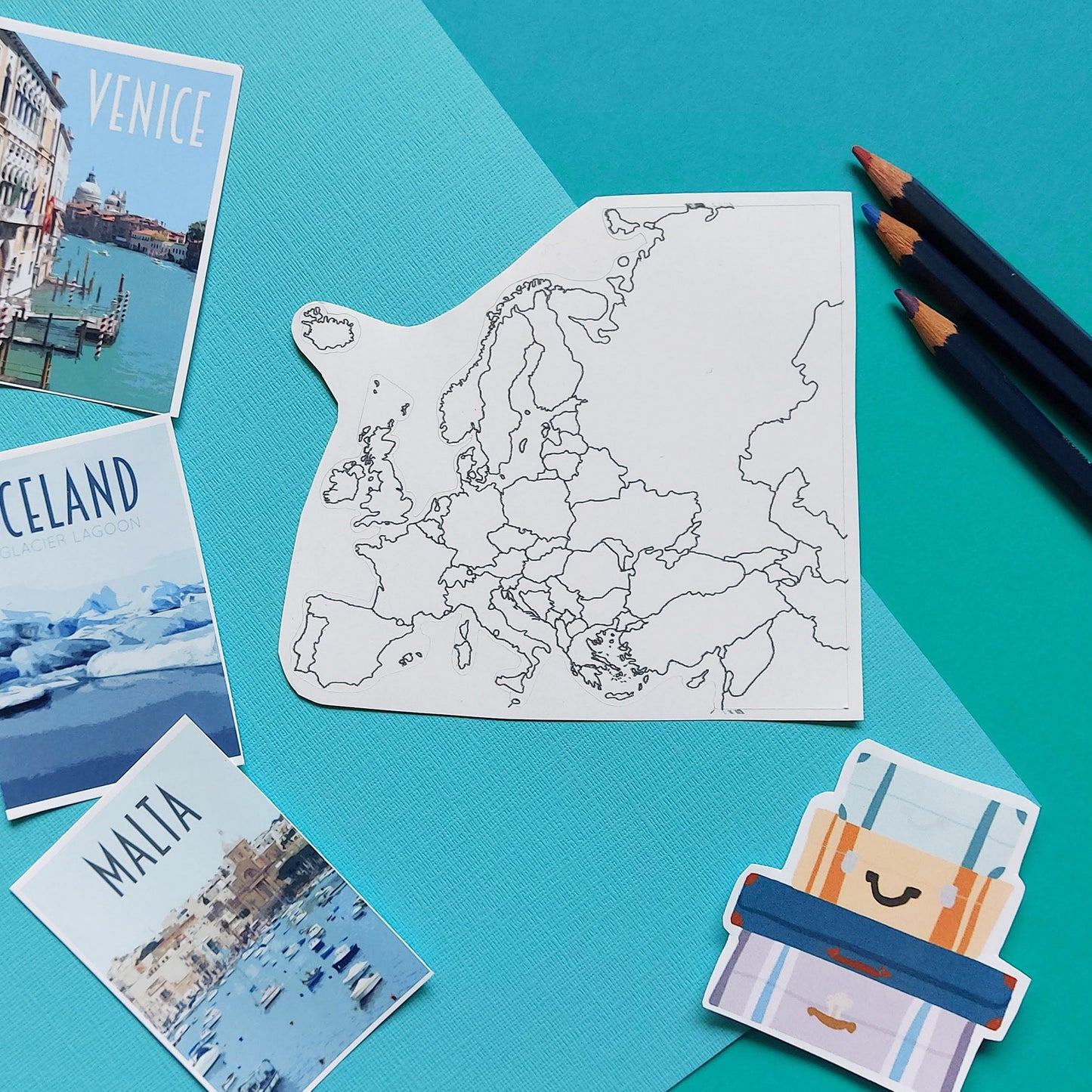 Europe Map Outline Sticker