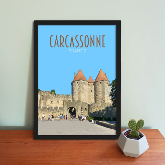 Carcassonne Travel Poster