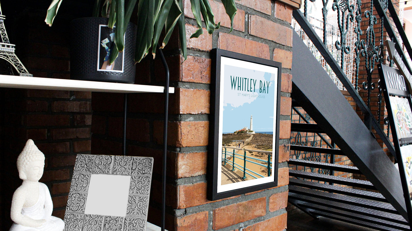 Whitley Bay Travel Poster