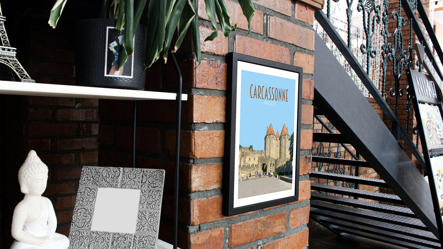 Carcassonne Travel Poster