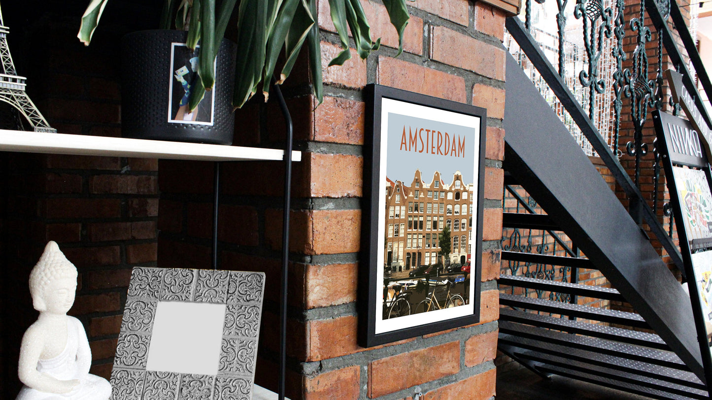 Amsterdam Travel Poster