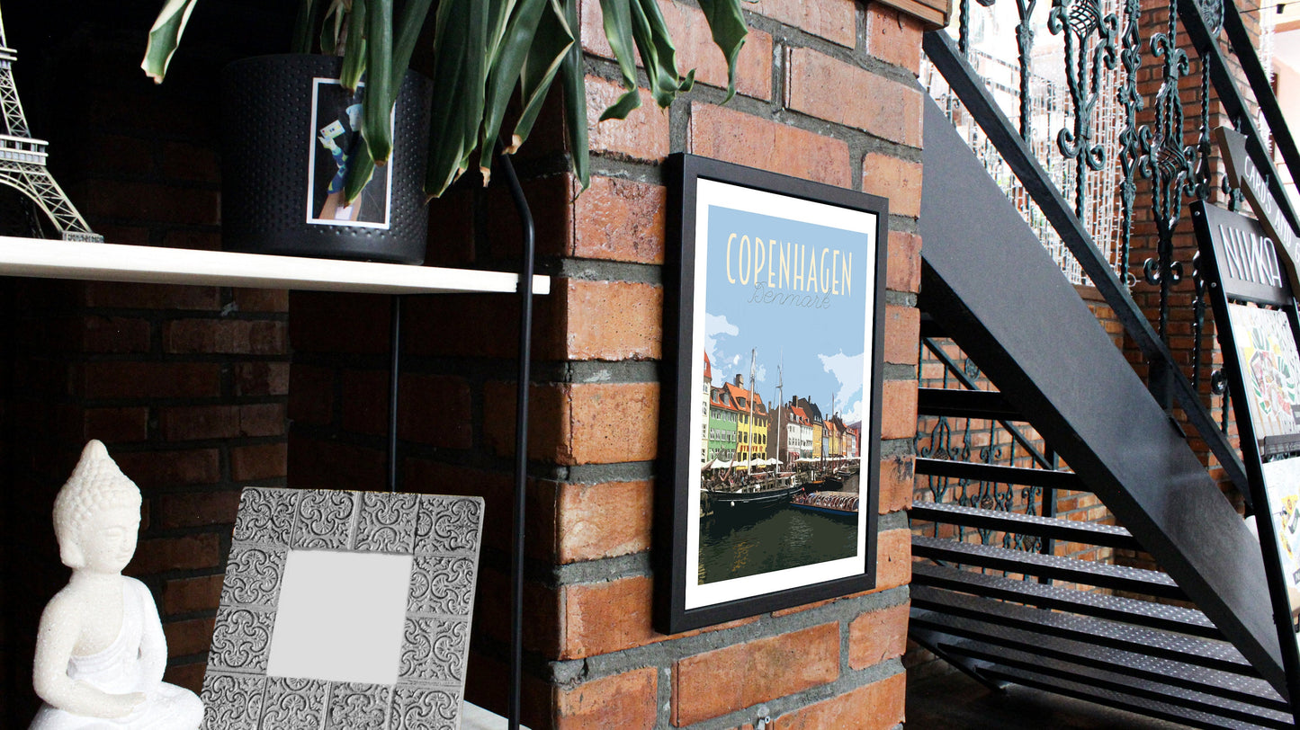 Copenhagen Travel Poster