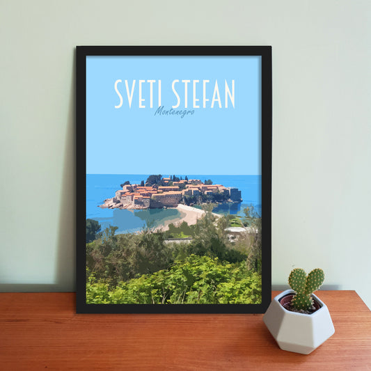 Sveti Stefan Travel Poster