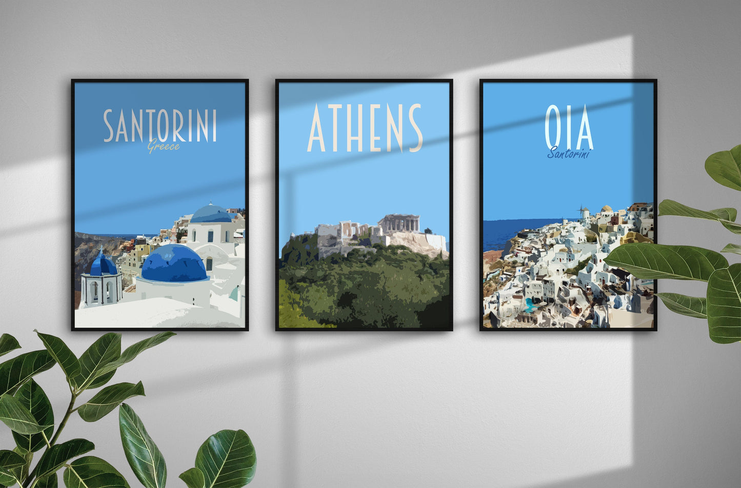Santorini Travel Poster