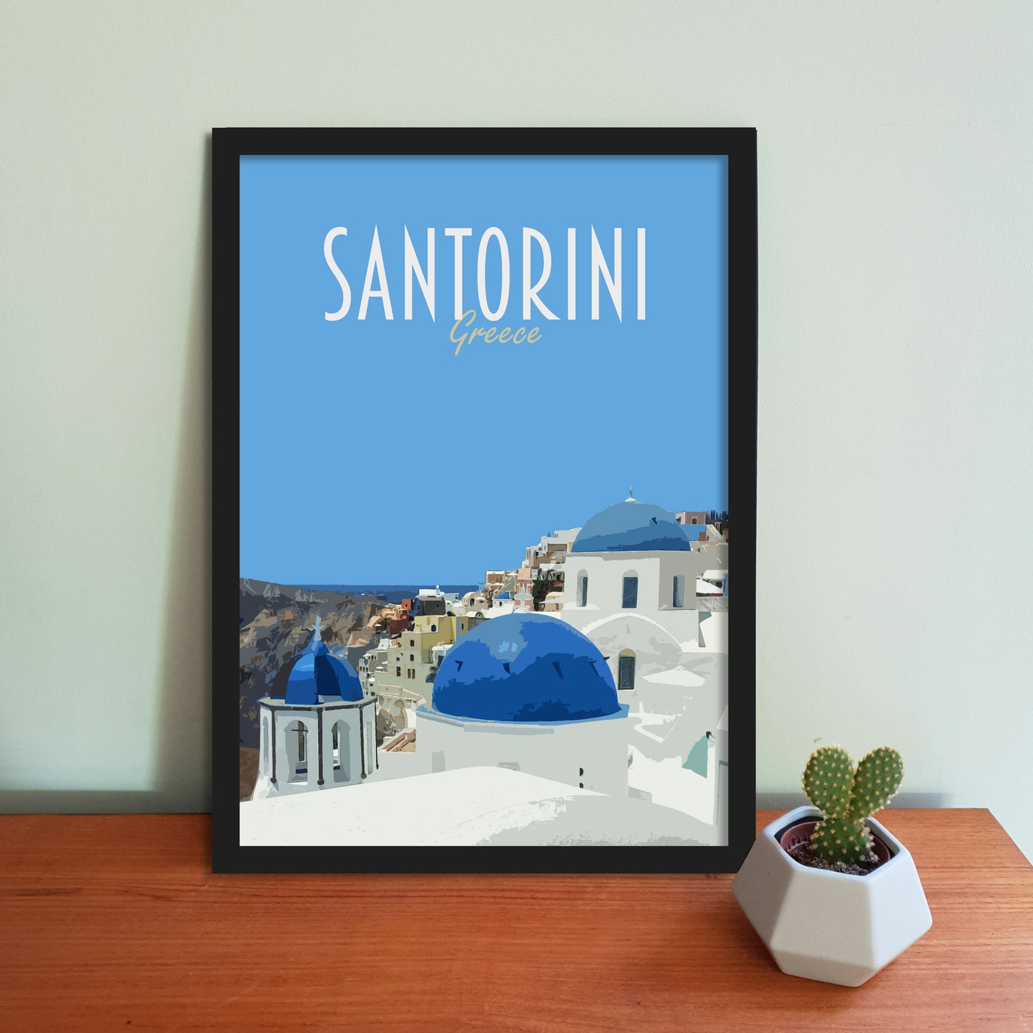 Santorini Travel Poster