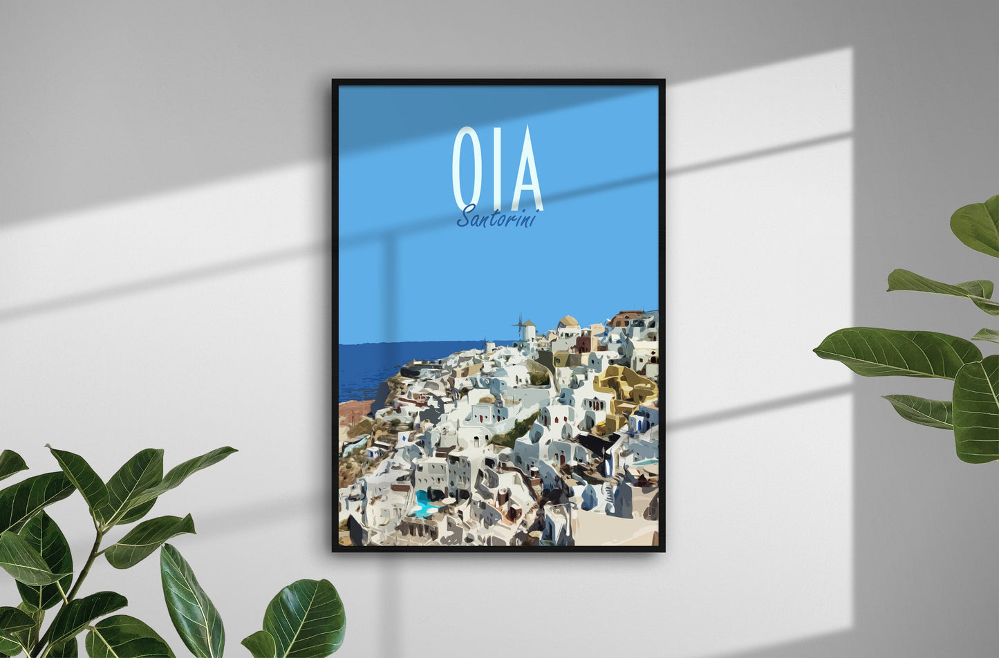Oia Santorini Travel Poster