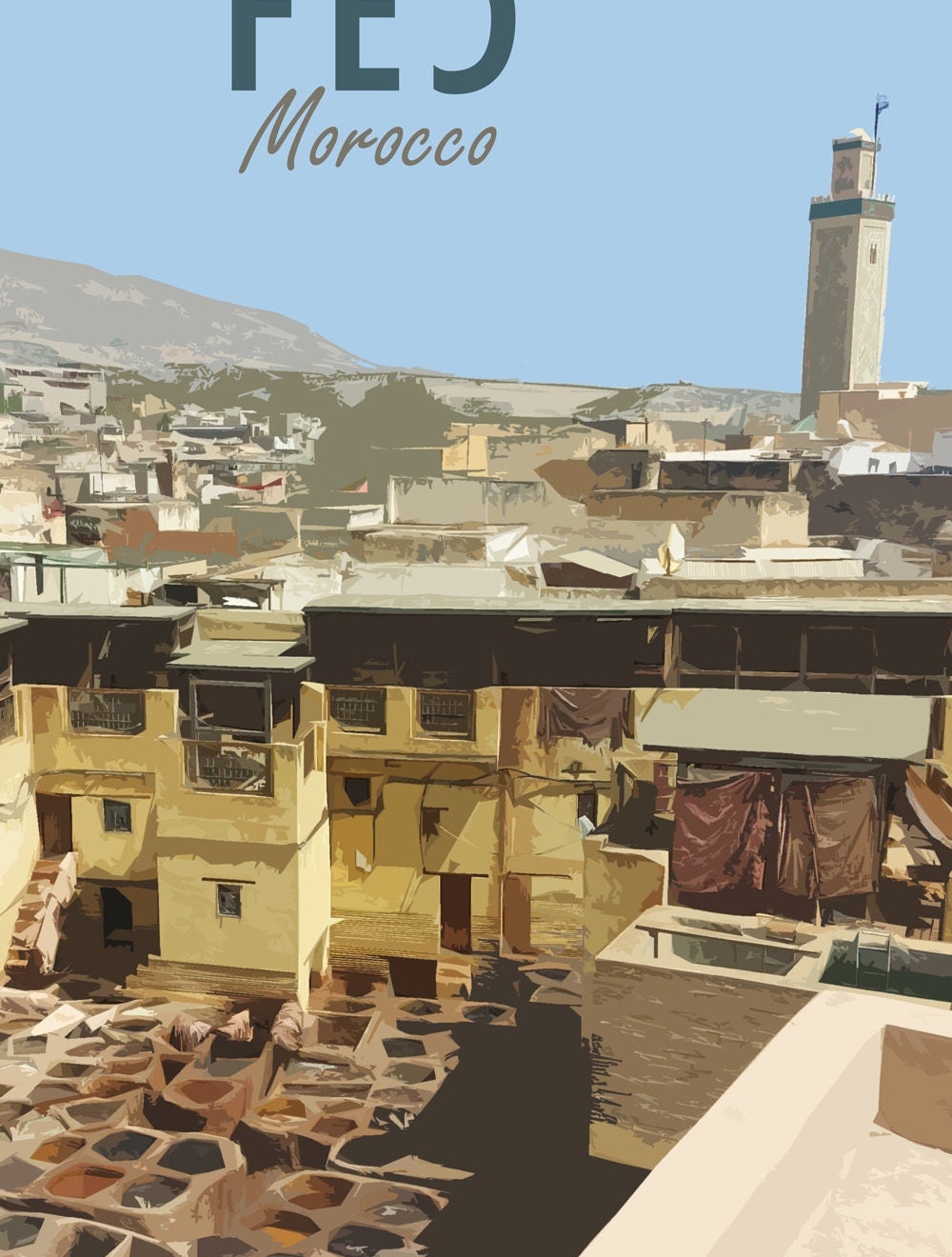Fes Travel Poster