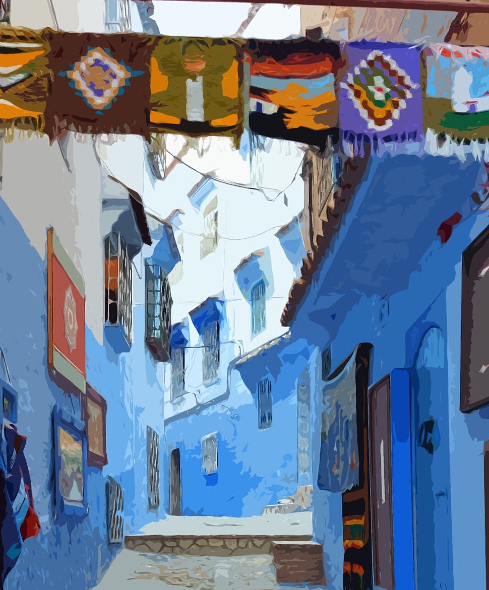 Chefchaouen Travel Poster