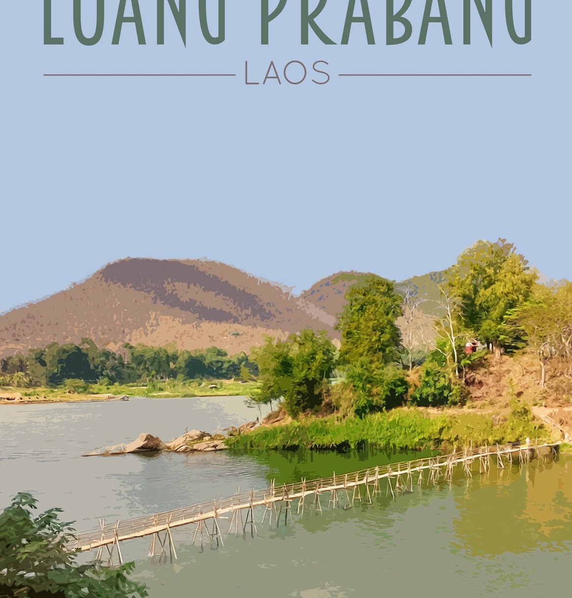 Luang Prabang Travel Poster