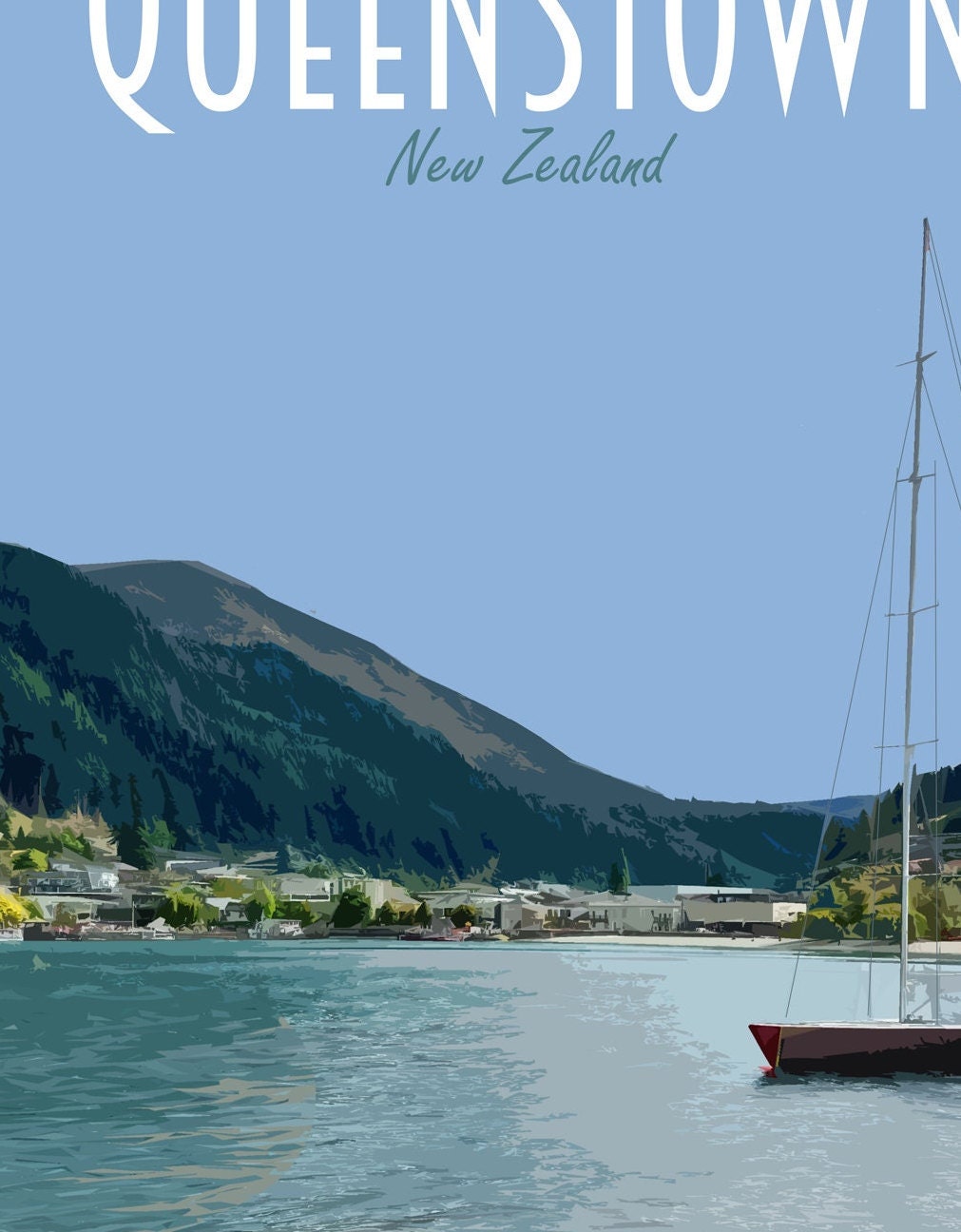 Queenstown Travel Poster