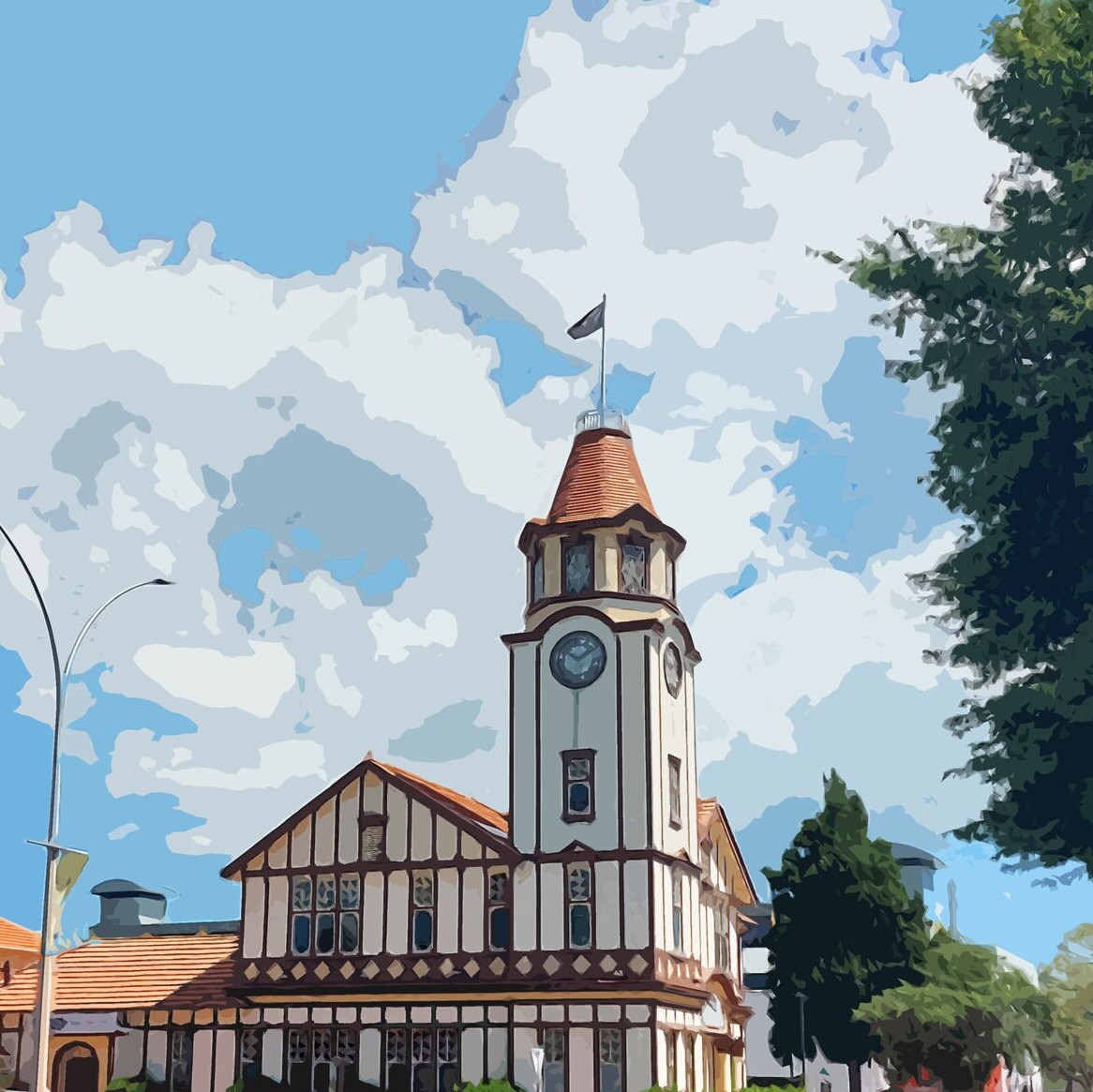 Rotorua Travel Poster