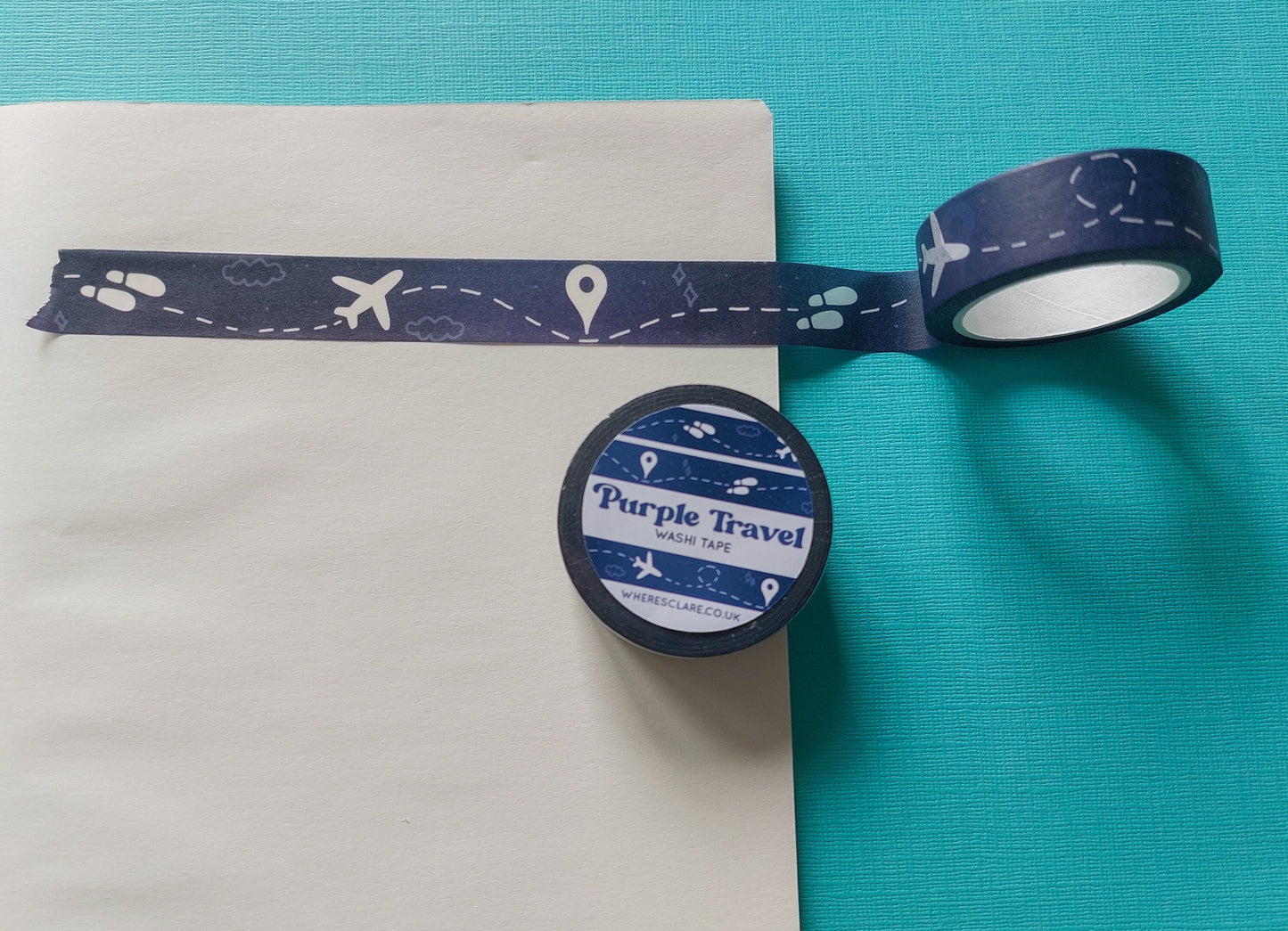 Purple Travel Washi Tape (10 metres)