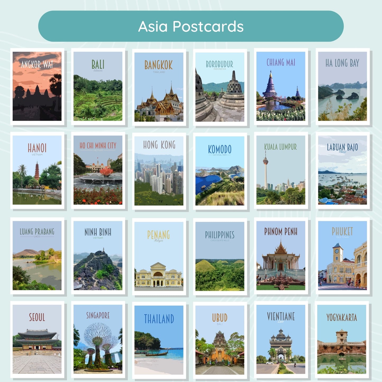 Travel Postcards Pack