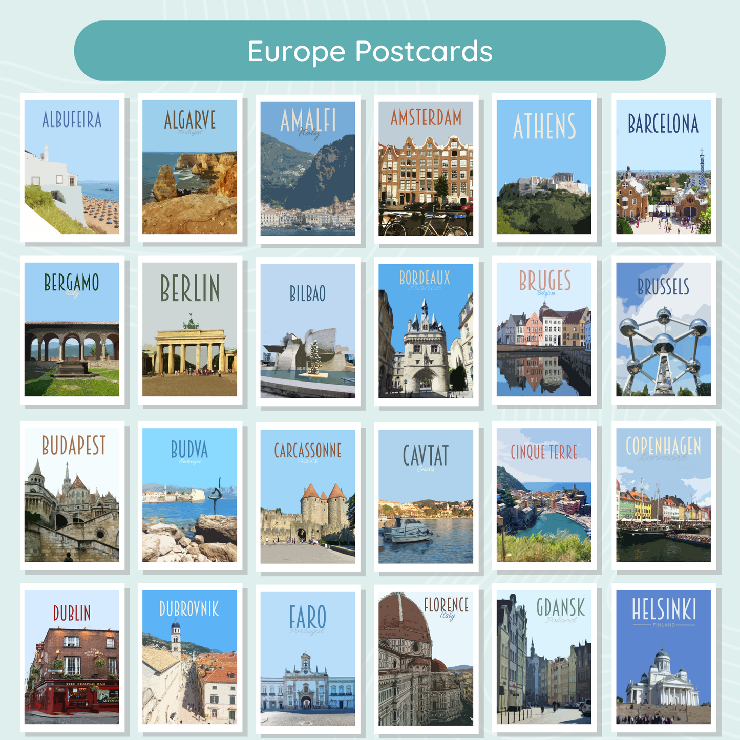 Travel Postcards Pack