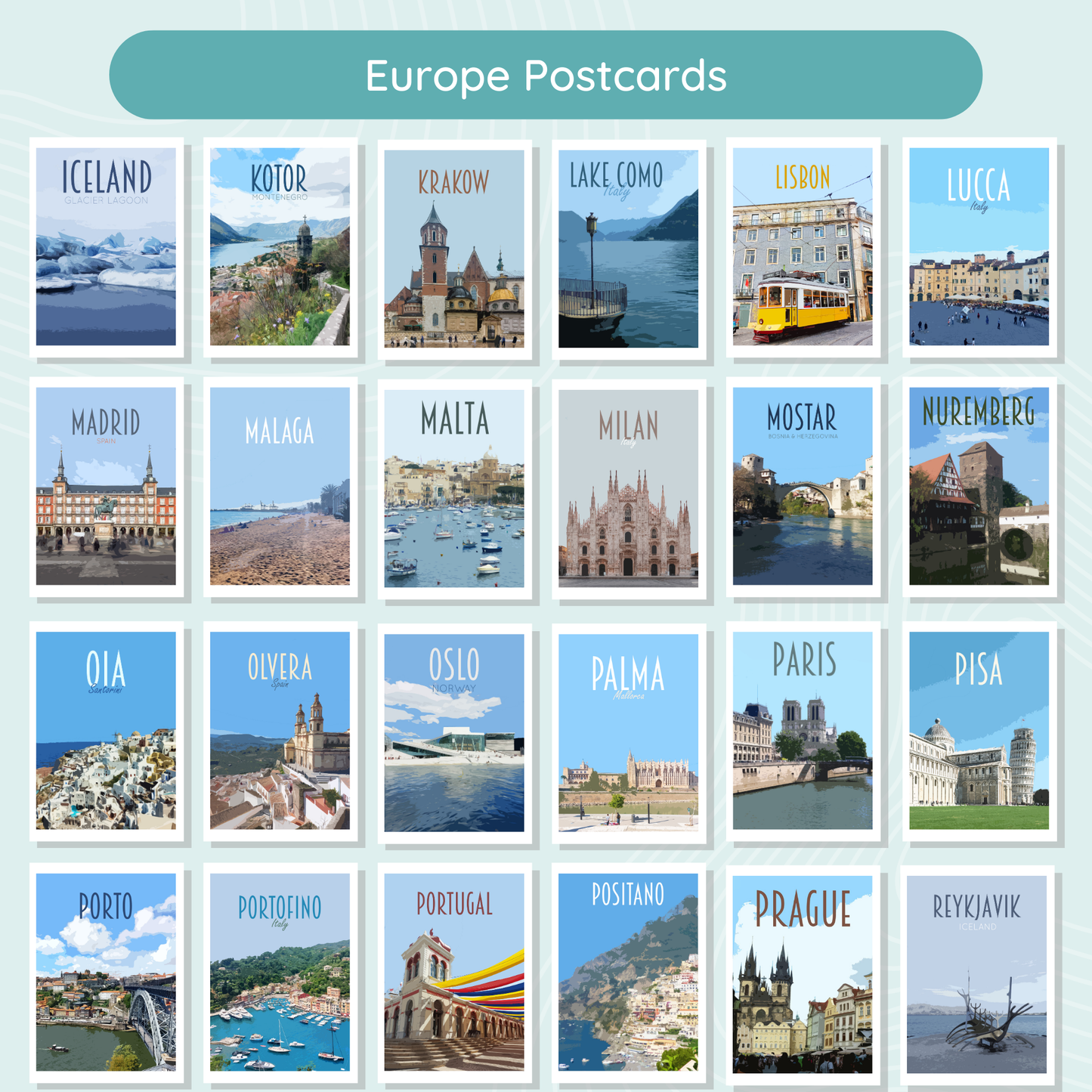 Travel Postcards Pack