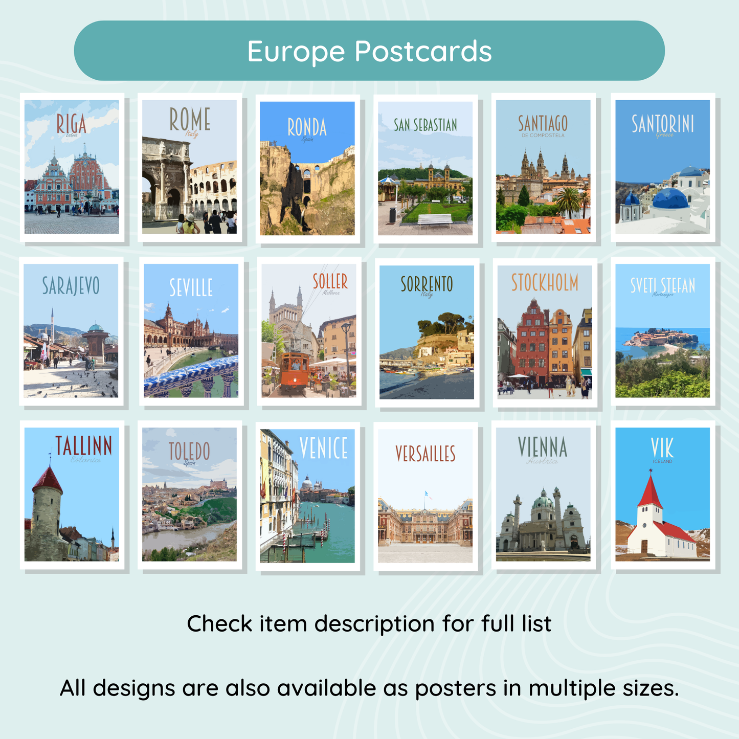 Travel Postcards Pack