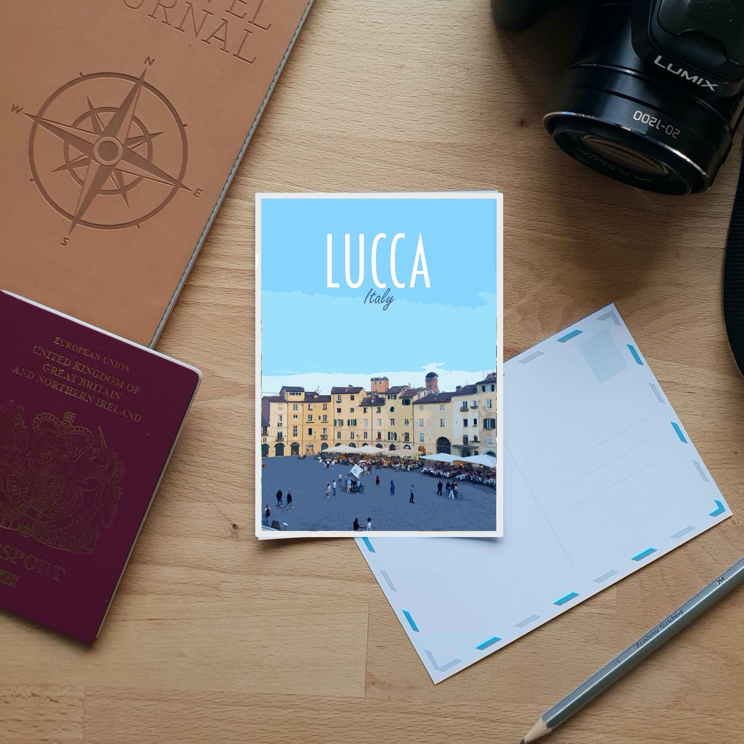 Lucca Travel Poster