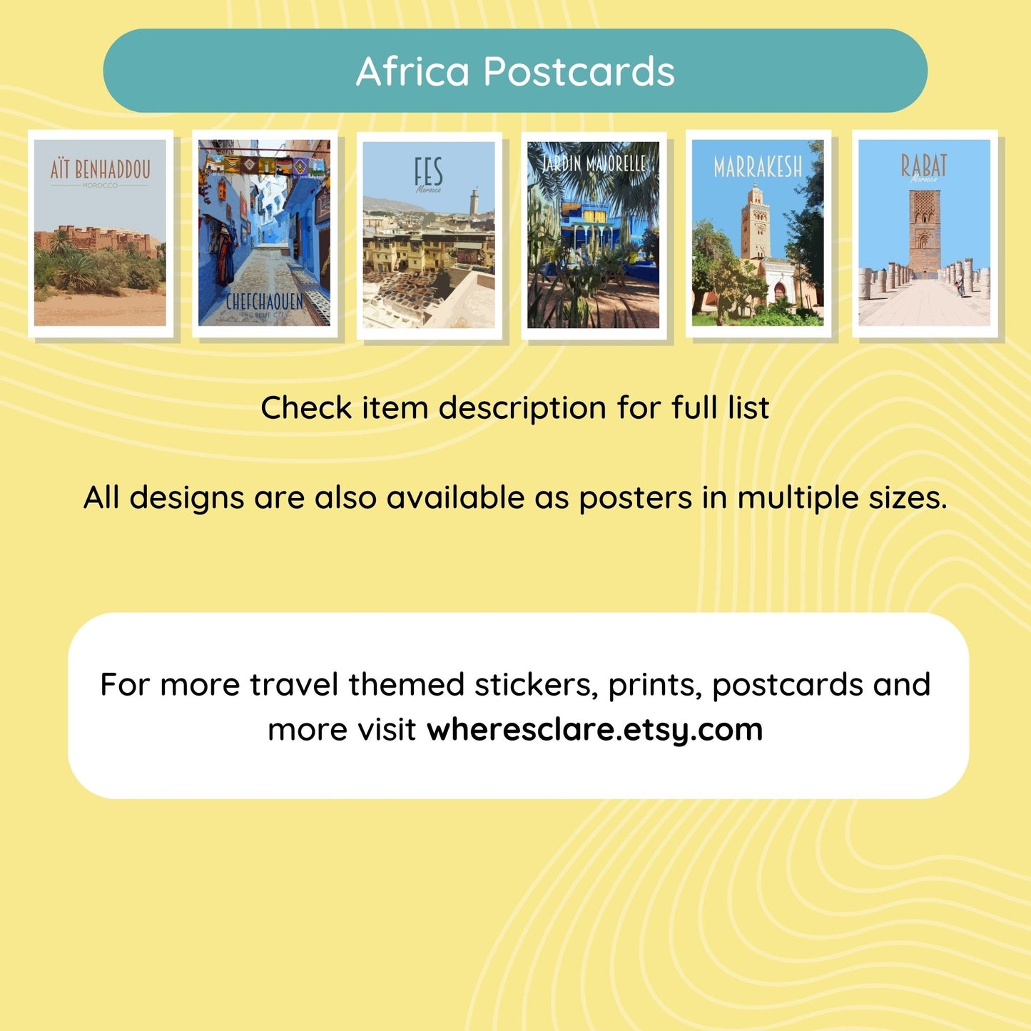 Travel Poster Stickers Pack