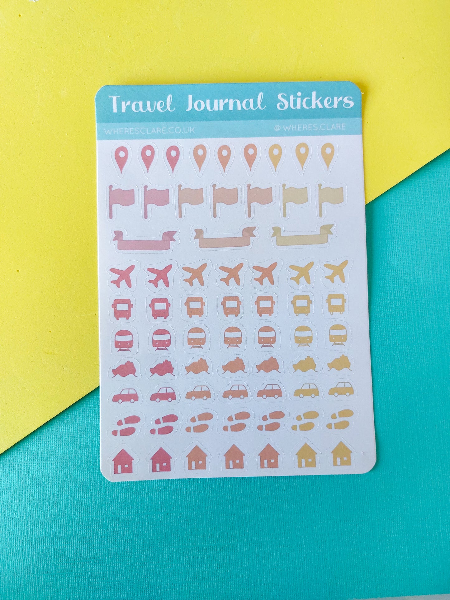 Travel Journal Sticker Sheet