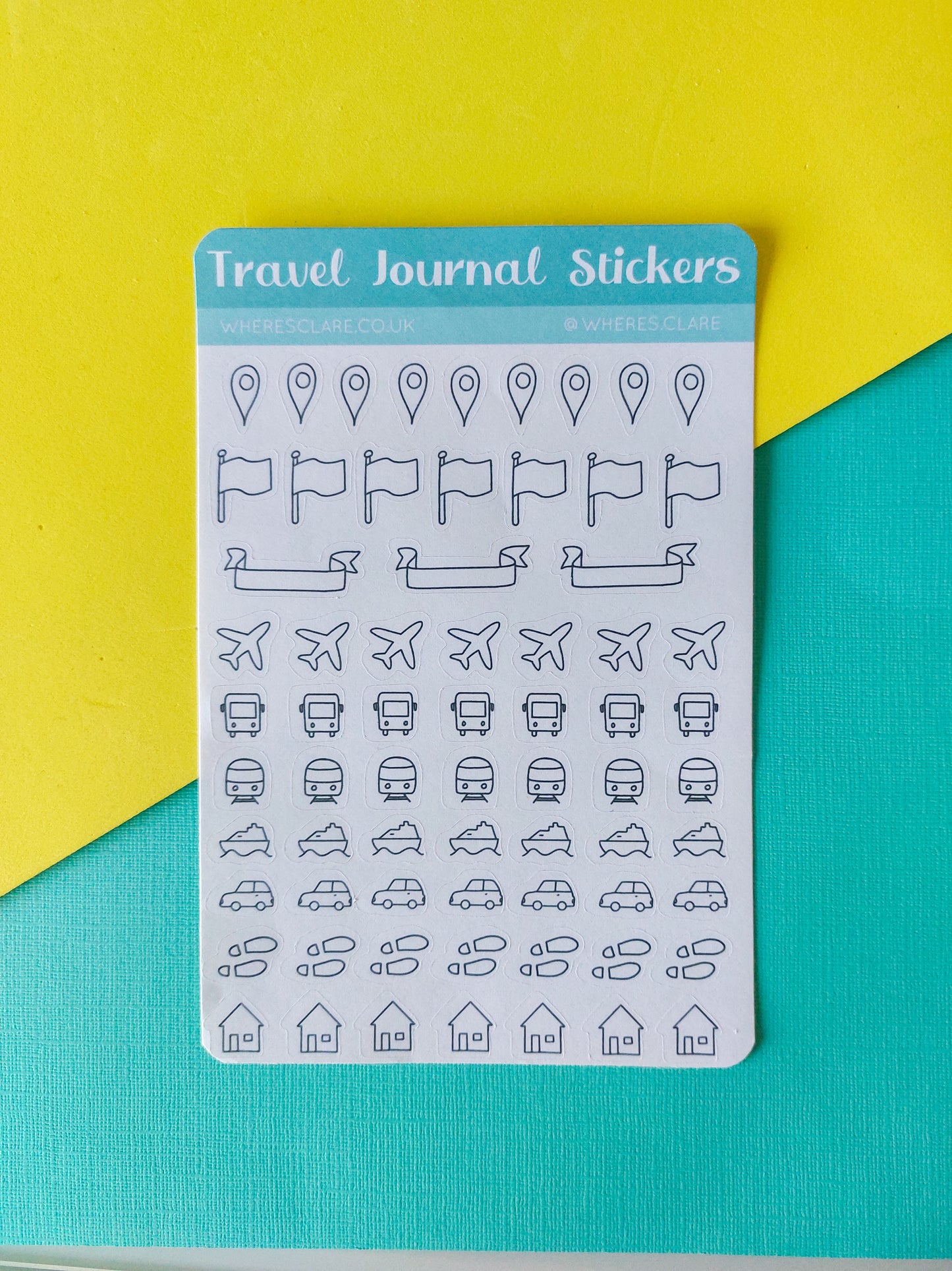 Travel Journal Sticker Sheet