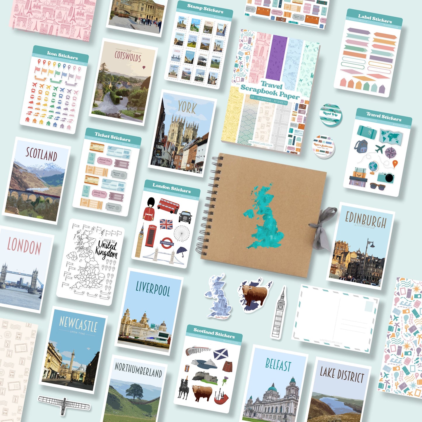 United Kingdom Scrapbook Kit