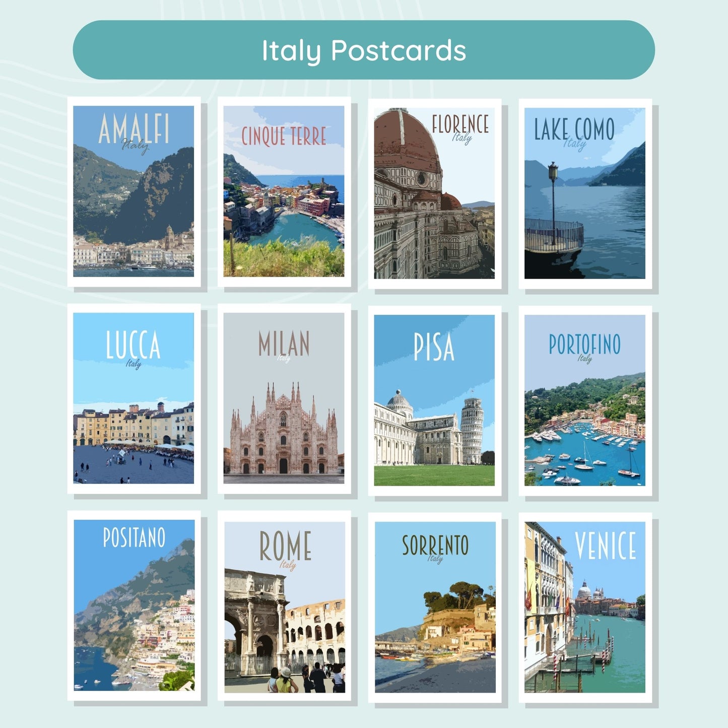 Italy Postcards Pack