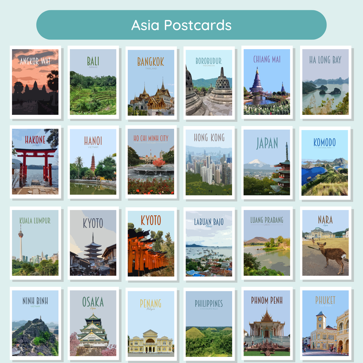 Travel Postcards Pack