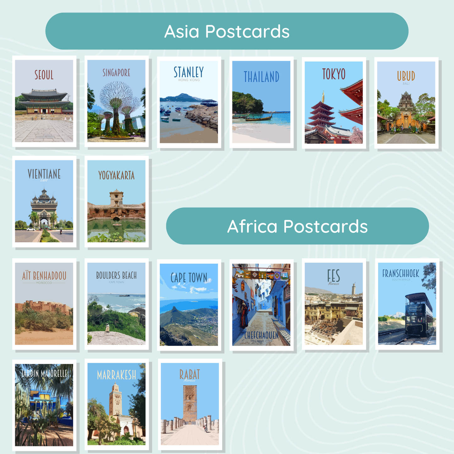 Travel Postcards Pack