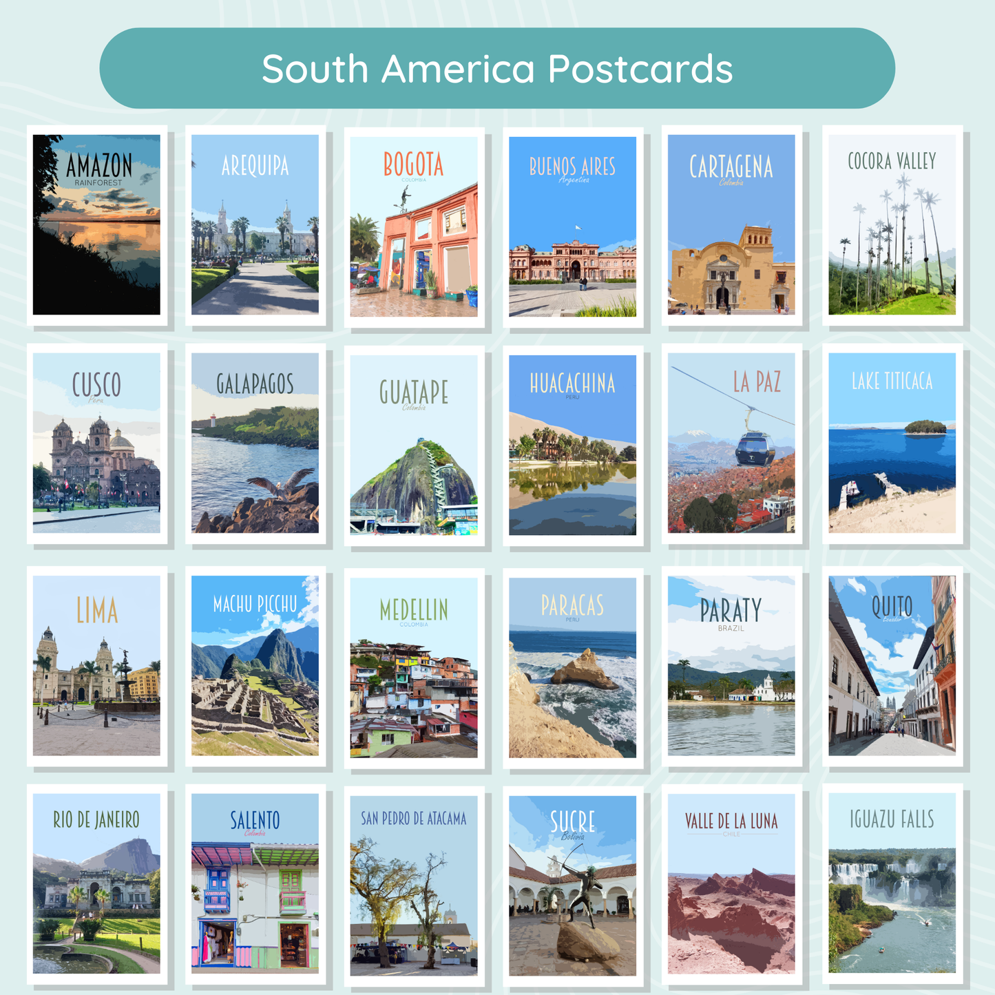 Travel Postcards Pack