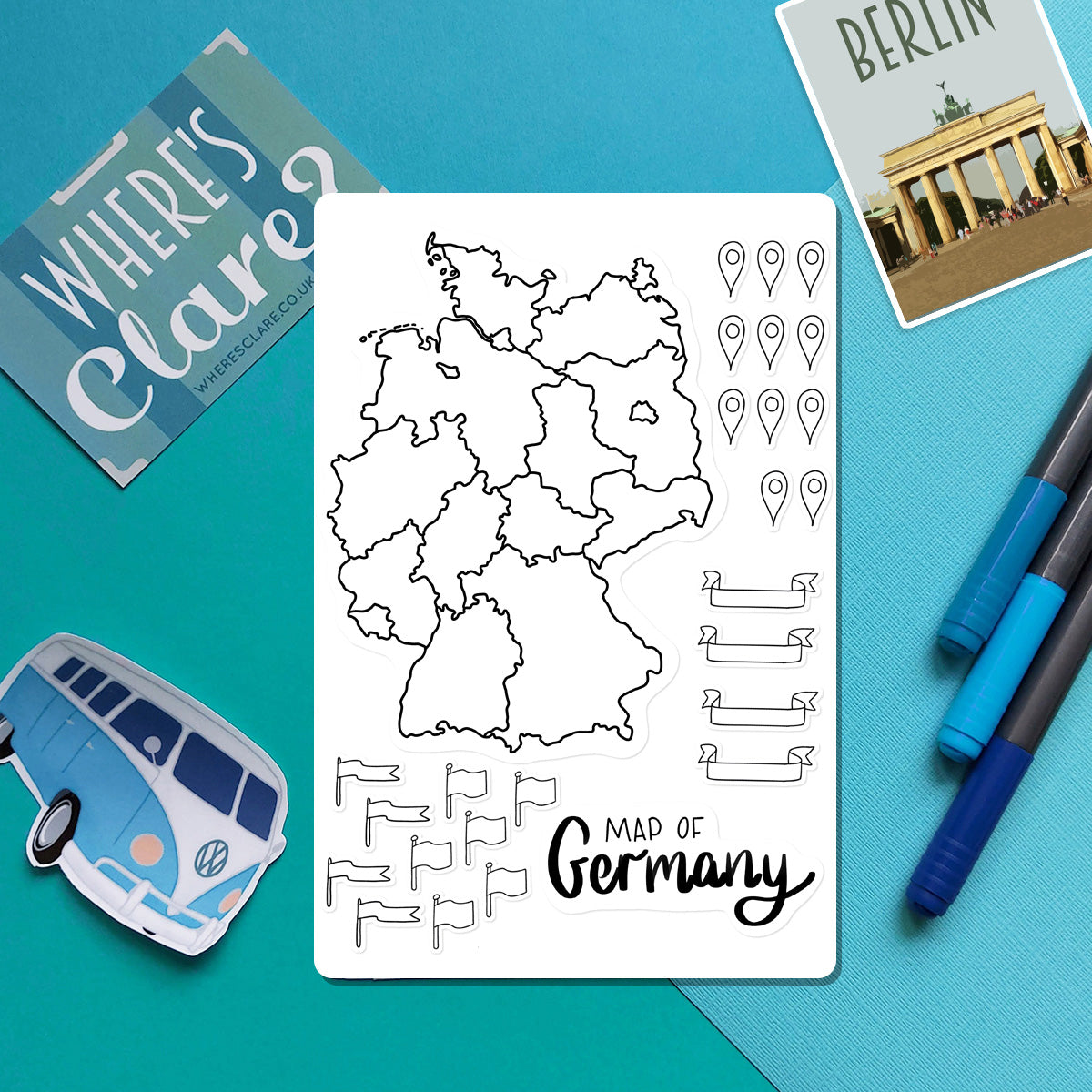 Germany Map Outline Sticker