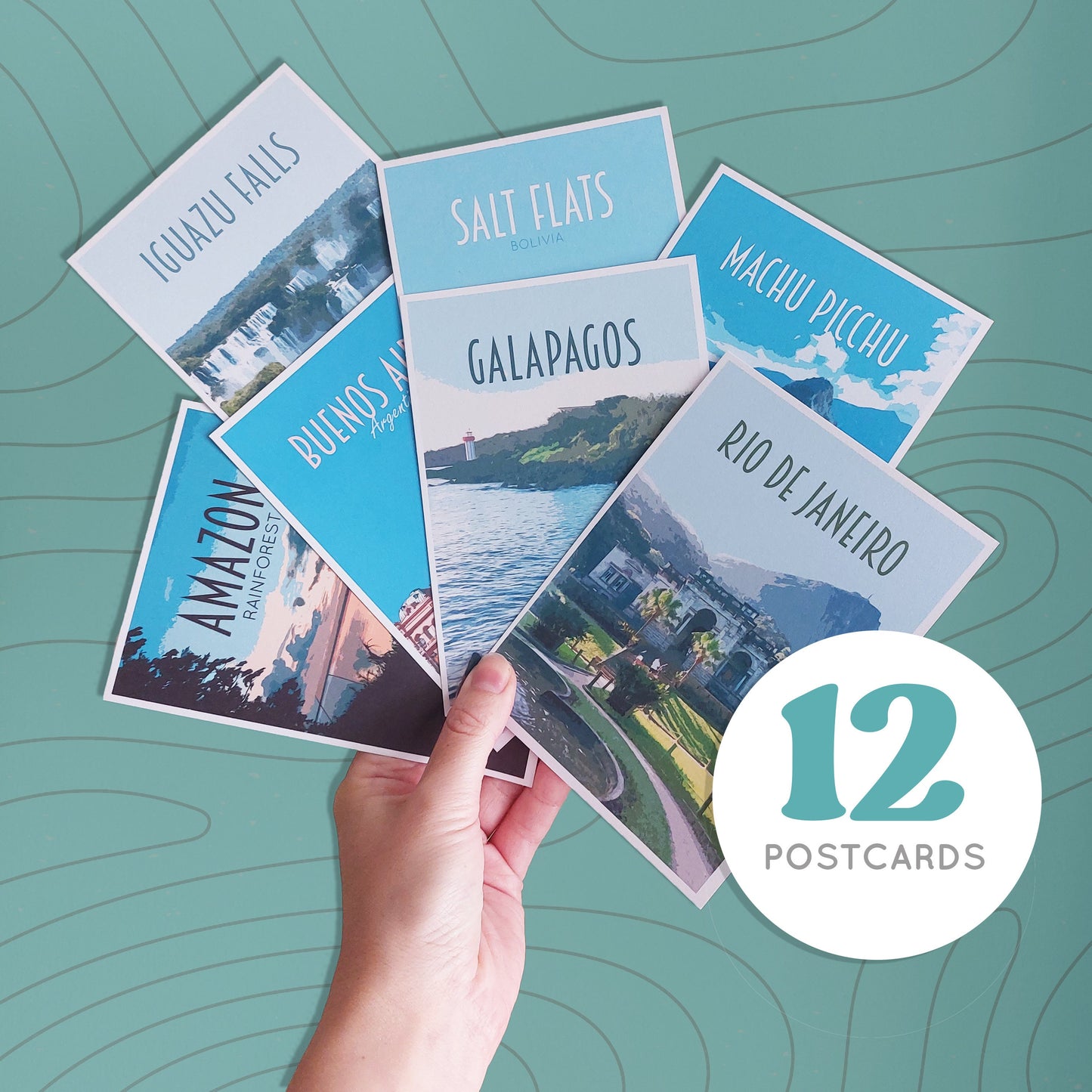 South America Travel Postcards Pack