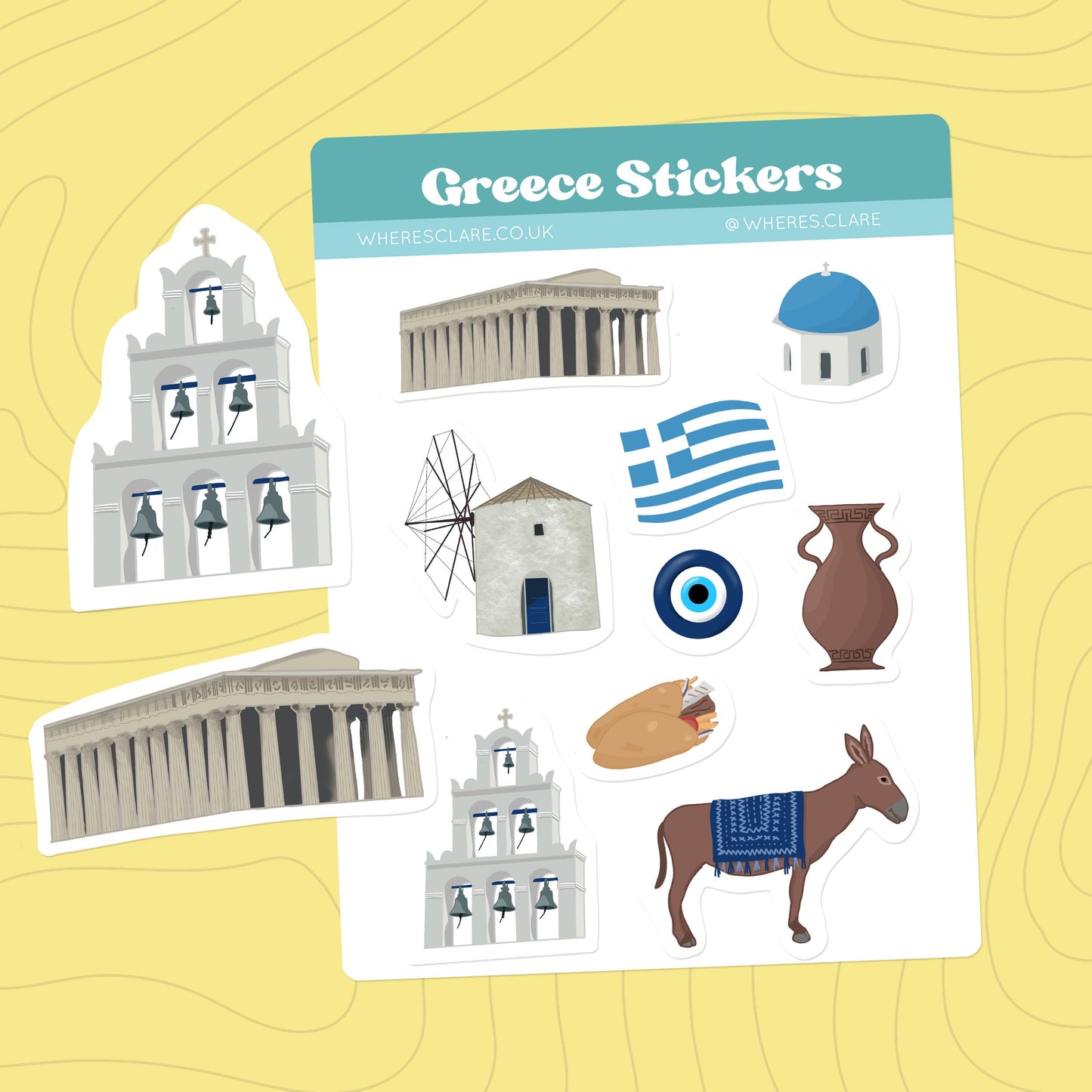 Greece Sticker Sheet