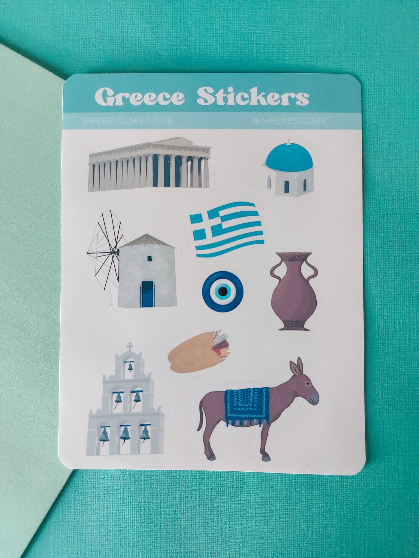 Greece Sticker Sheet