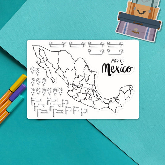 Mexico Map Outline Sticker