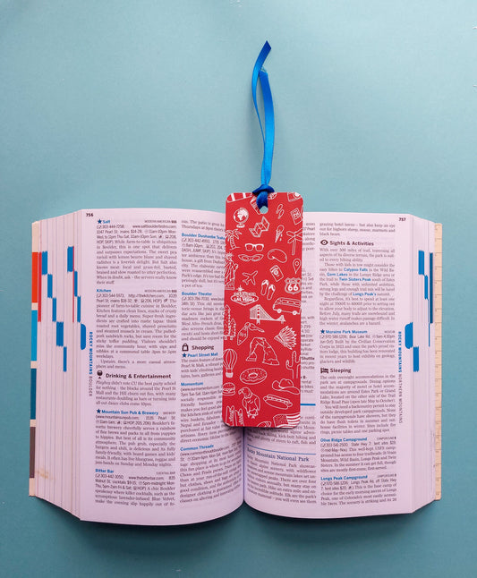 USA Bookmark - travel themed, wanderlust bookmark for travel journals, diaries and guide books.